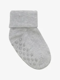 Baby rib sock m. ABS (2-pack) - Light Grey