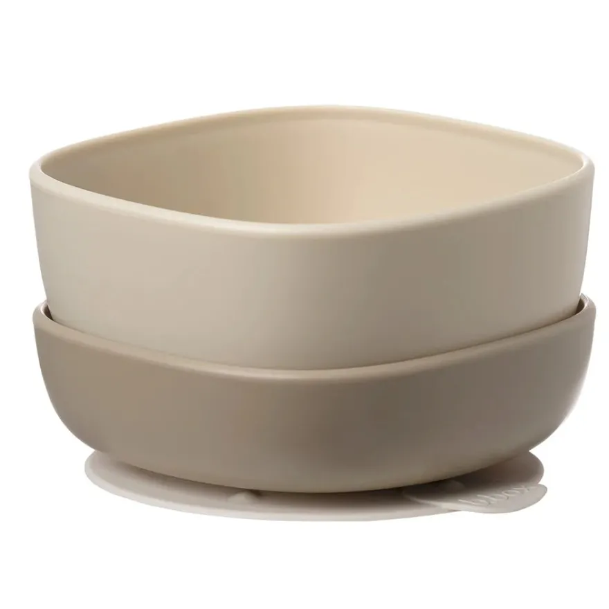 b.box Skål med sugefod, 2-pak - beige