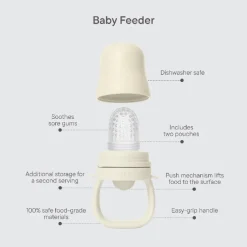 BIBS Baby Feeder Fossil Grey