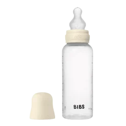 BIBS Baby Flaske Rund Latex 1 pack 270 ml Medium Flow Ivory