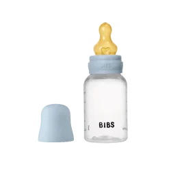 BIBS Baby Flaske Rund Latex 1 pack 150 ml Slow Flow Baby Blue
