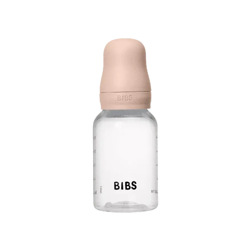 BIBS Baby Flaske Rund Latex 1 pack 150 ml Slow Flow Blush