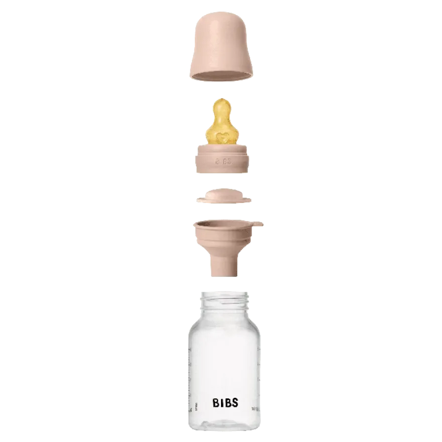 BIBS Baby Flaske Rund Latex 1 pack 150 ml Slow Flow Blush