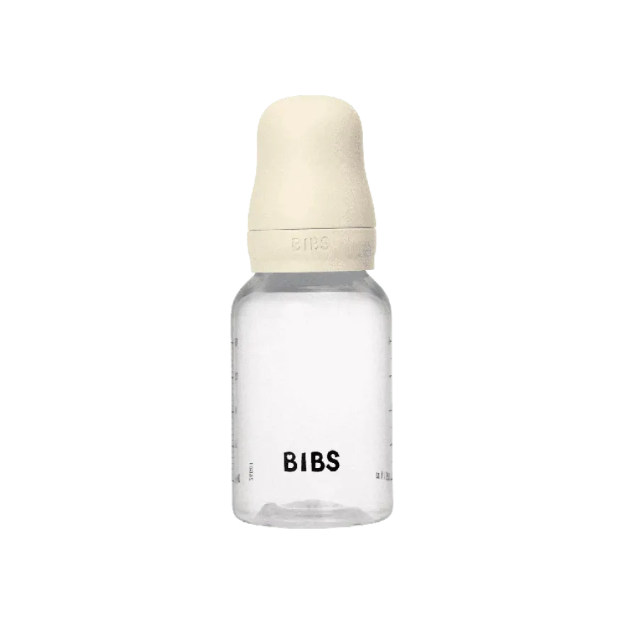 BIBS Baby Flaske Rund Latex 2 pack 150 ml Slow Flow Ivory