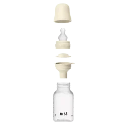 BIBS Baby Flaske Rund Latex 2 pack 150 ml Slow Flow Ivory