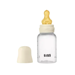 BIBS Baby Flaske Rund Latex 1 pack 150 ml Slow Flow Ivory