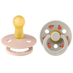 BIBS Studio Colour 2 PACK Ladybug Latex Size 2 Blush Mix