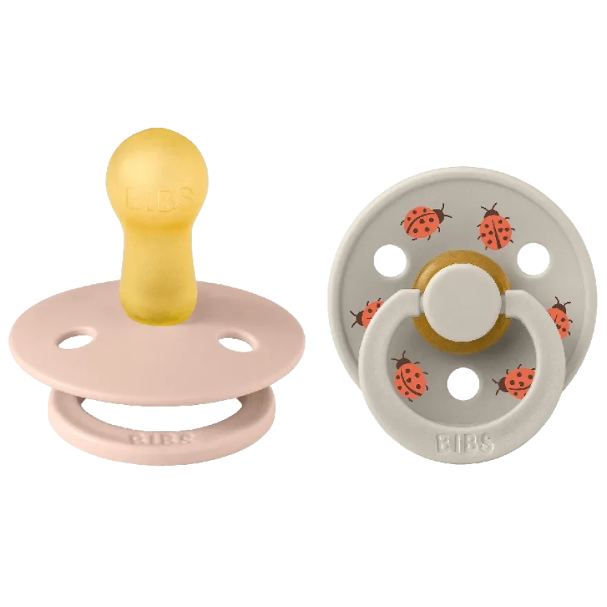 BIBS Studio Colour 2 PACK Ladybug Latex Size 2 Blush Mix