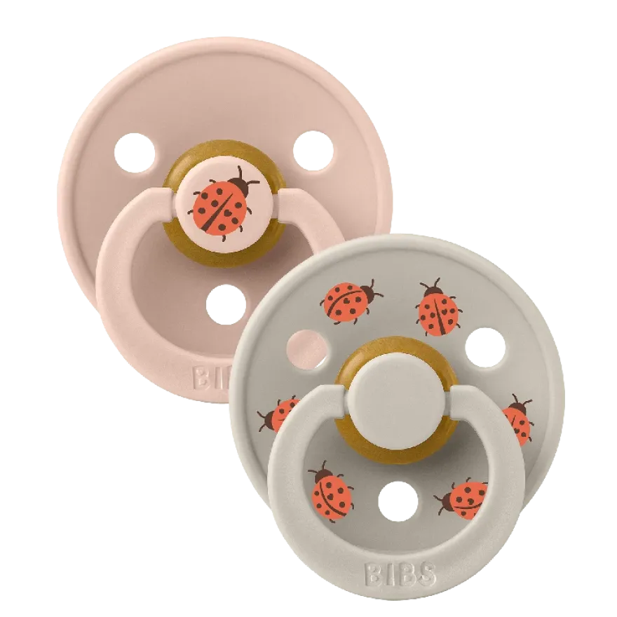 BIBS Studio Colour 2 PACK Ladybug Latex Size 2 Blush Mix