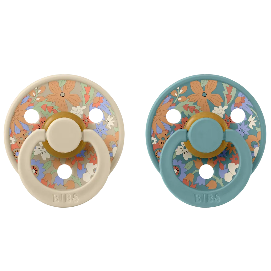 BIBS x Liberty 2 pak Colour June Blossom Latex Size 2 Vanilla Hush Mix