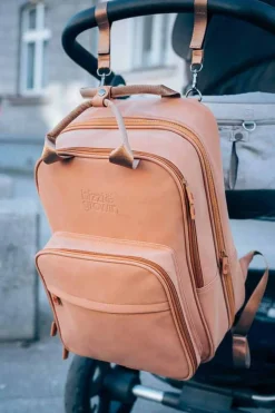 Bizzi Growin RucPOD® Pusletaske og rejseseng - Vegan Leather - Porcini
