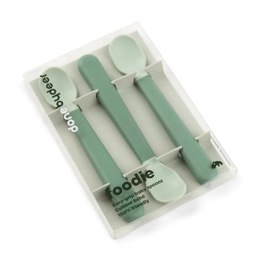 Done By Deer Foodie easy - grip babyske 3 - pak Grøn