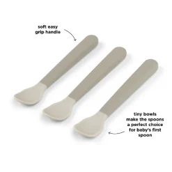 Done By Deer Foodie easy - grip babyske 3 - pak Sand