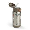 Done by Deer Isolerende flaske med sugerør Tiny trails 340 ml - sand