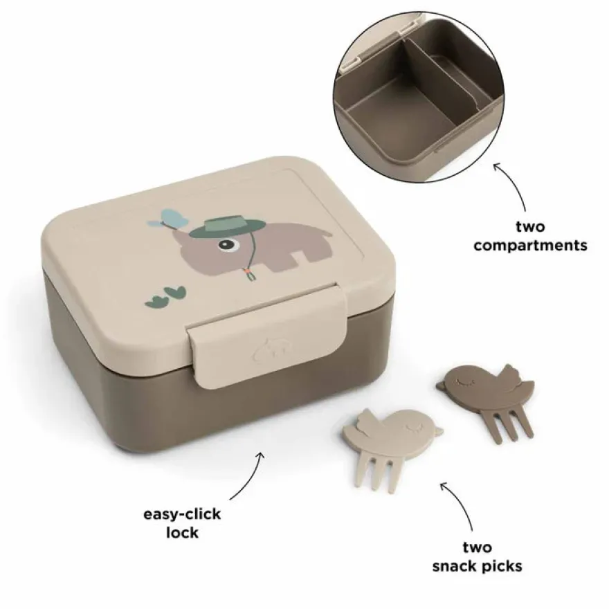 Done by Deer Lille madkasse m/snackpinde Tiny trails - sand