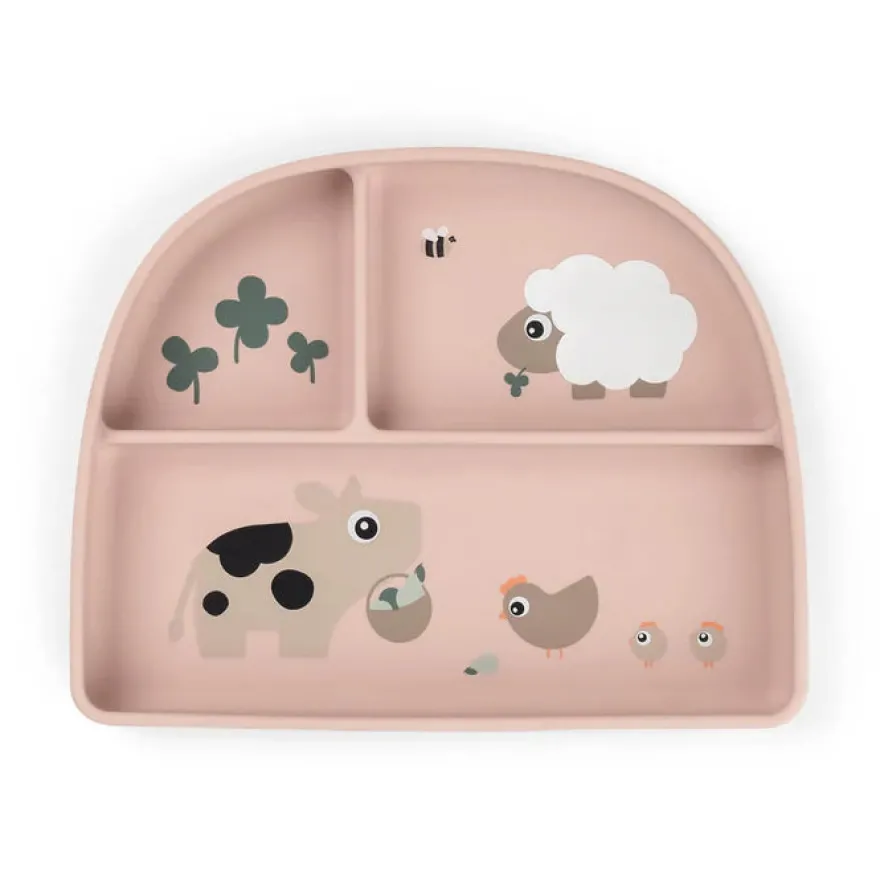 Done by Deer Stick&Stay inddelt tallerken Tiny farm Pudder