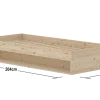 Flexa Grow gulvseng med hylde - 94,6x204cm