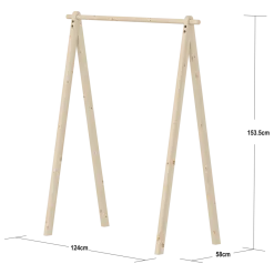 Flexa Grow Tøjstativ 153,5x124x58 Fyrretræ