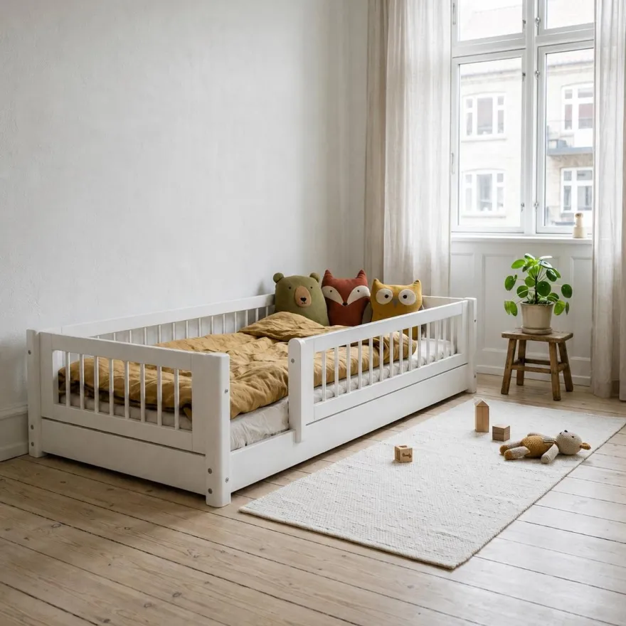 Flexa Montessori seng 90x200cm - massive sider
