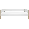 FLEXA NOR Enkeltseng 90x200 cm m. baggavl - Hvid/eg