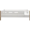 FLEXA NOR Enkeltseng 90x200 cm m. cut out sengehest - Hvid/eg