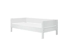 FLEXA WHITE Enkeltseng 90x200 cm m. baggavl - Hvid
