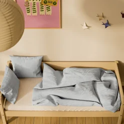 FLEXA WHITE Enkeltseng 90x200 cm m. baggavl - Sand