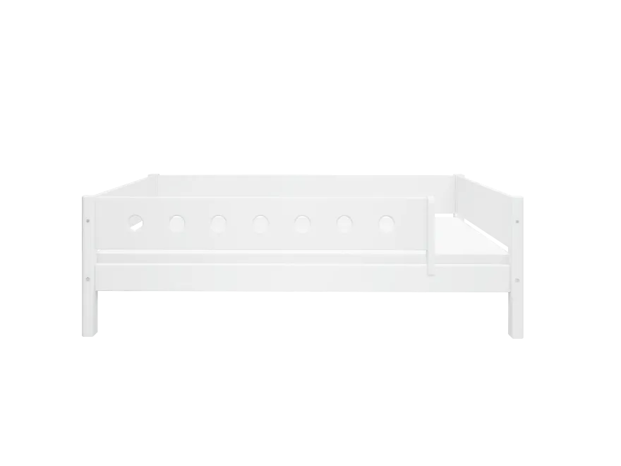 FLEXA WHITE Enkeltseng 90x200 cm m. dots sengehest - Hvid