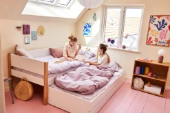 FLEXA WHITE/NOR Udtræksseng og to skuffer til enkeltseng 90x200 cm - Hvid