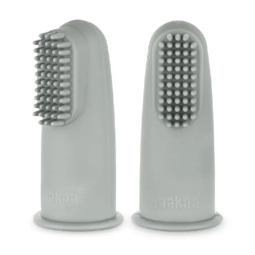 Haakaa Fingertandbørste - Grey