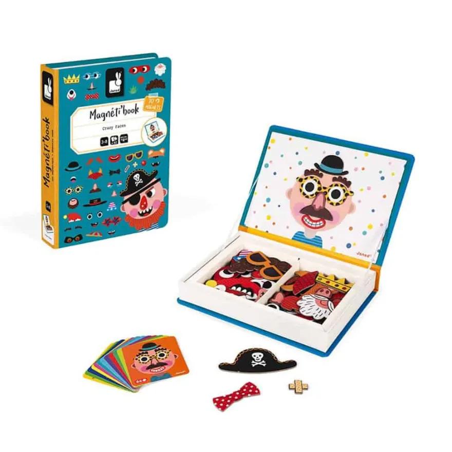 Janod Magnetibook - Boy’s Crazy Faces
