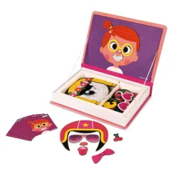 Janod Magnetibook - Girl’s Crazy Faces