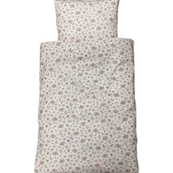 Junior sengelinned, dess. 1340 hvid m/ pastelfarvede smukke blomster