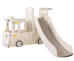 Kids Zone aktivitets lastbil med rutsjebane - Beige