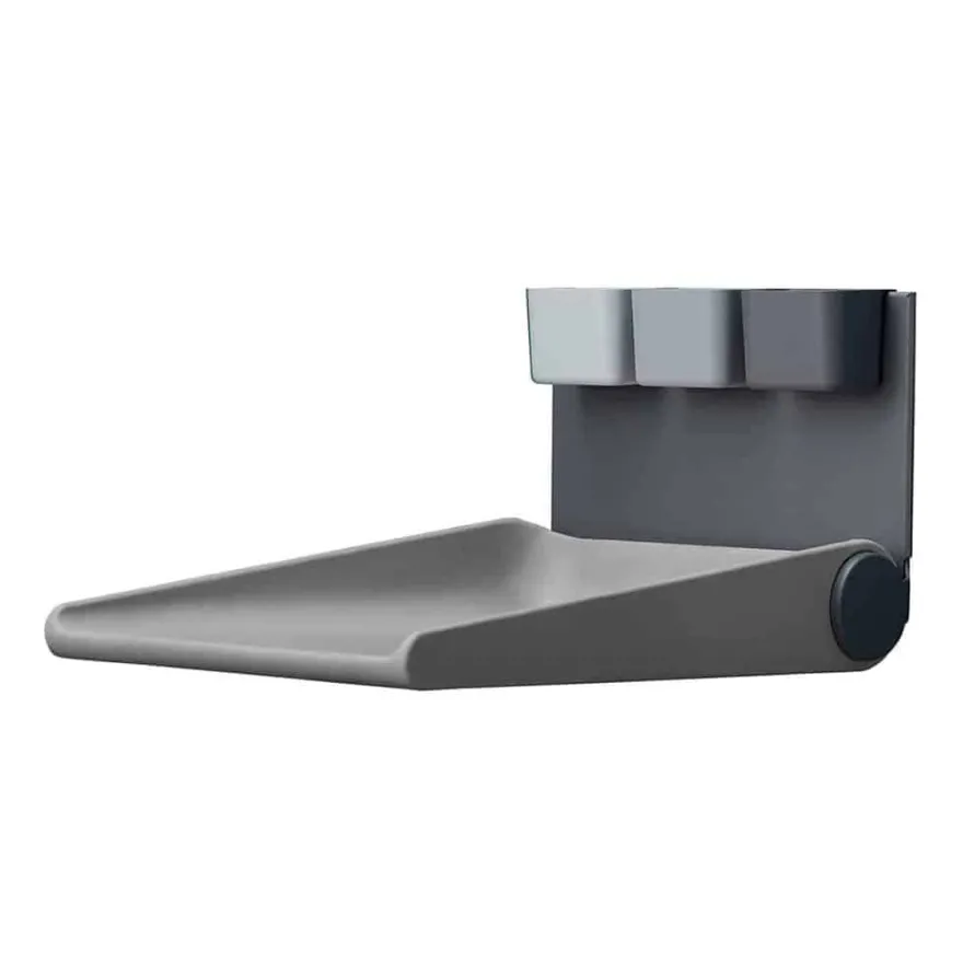 Leander Wally™ væghængt puslebord - Dusty Grey