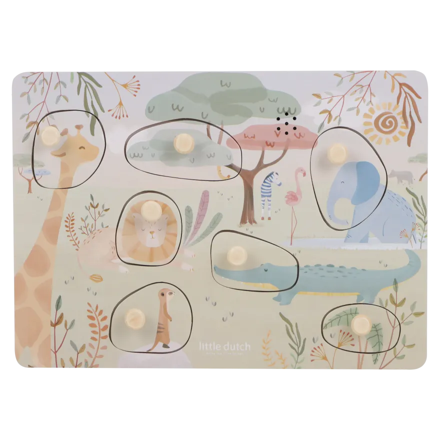 Little Dutch - Lydpuslespil - Safari Friends
