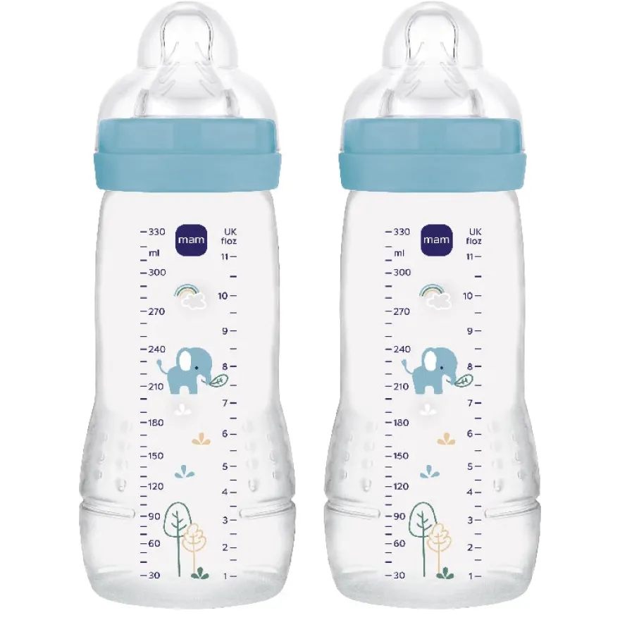 MAM Easy Active Baby Bottle 330ml 2p Blue