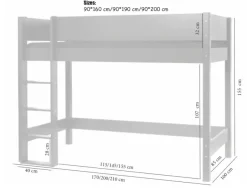 Manis-h ASK Mellemhøj Seng 90x200 - Ocean Blue