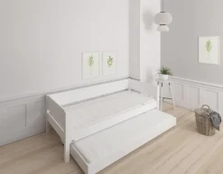 Manis-h Liv Børneseng med Gæsteseng 90x200 - White