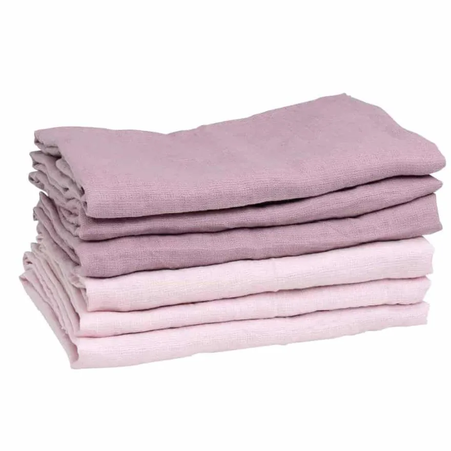 Mininor stofble økologisk rosa - lilla 6 - pak
