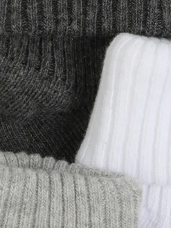 Minymo Rib Sokker 3-pak - Light Grey Melange