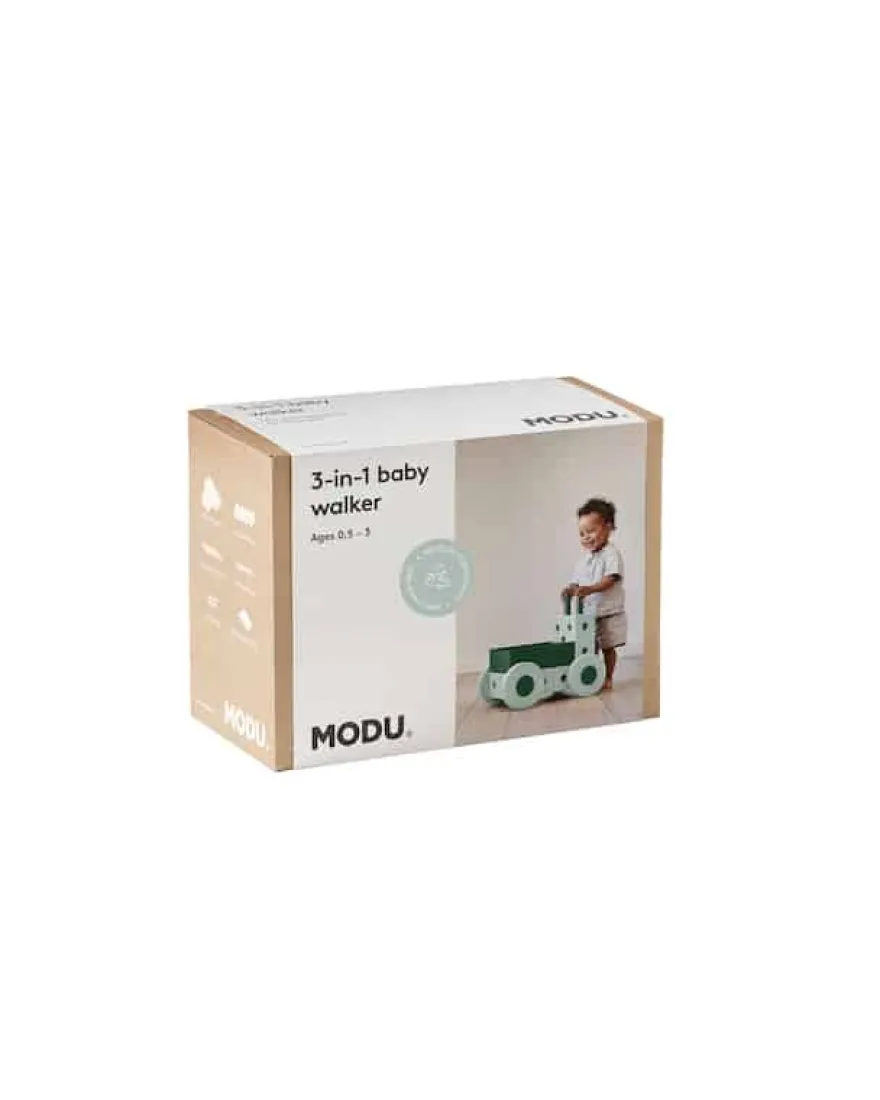 Modu 3-in-1 Gåvogn Ocean Mint / Forest Green