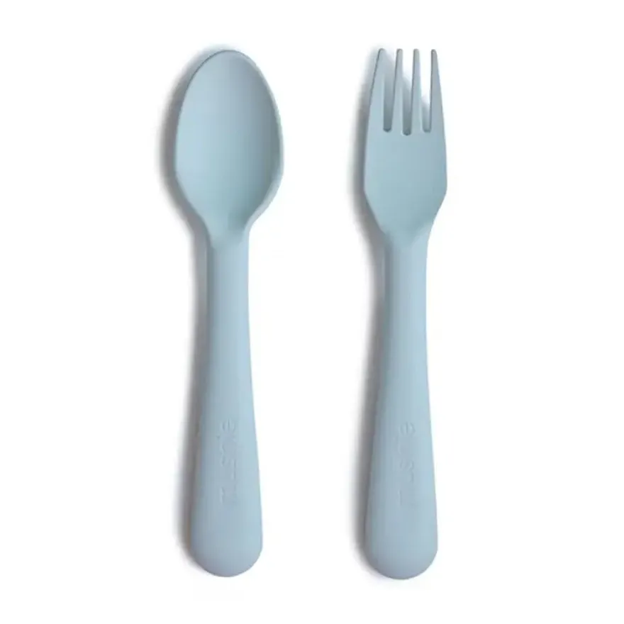 Mushie Bestik (Gaffel + Ske) Powder Blue