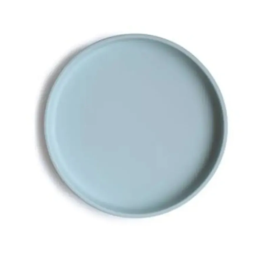 Mushie Klassisk Skridsikker Silikone Tallerken Powder Blue