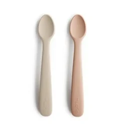 Mushie Silikone Babyskeer 2 - Pak Blush/Shifting Sand