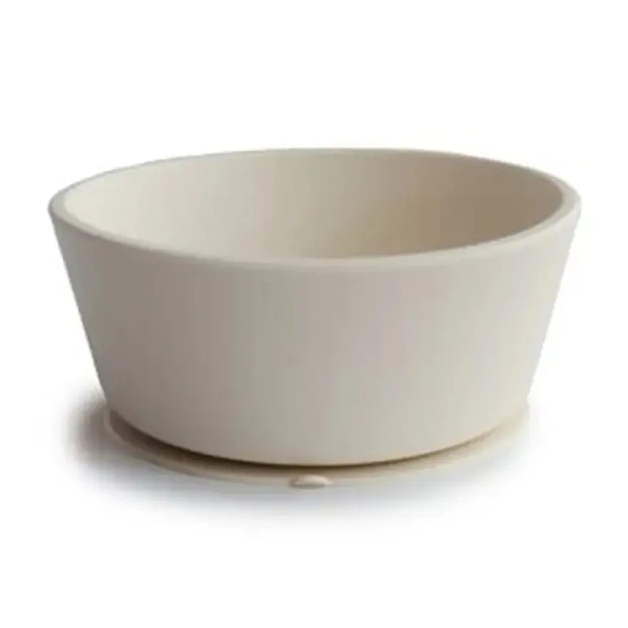 Mushie Silikone Skål Ivory