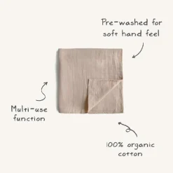 Mushie Swaddle Belgian Grey