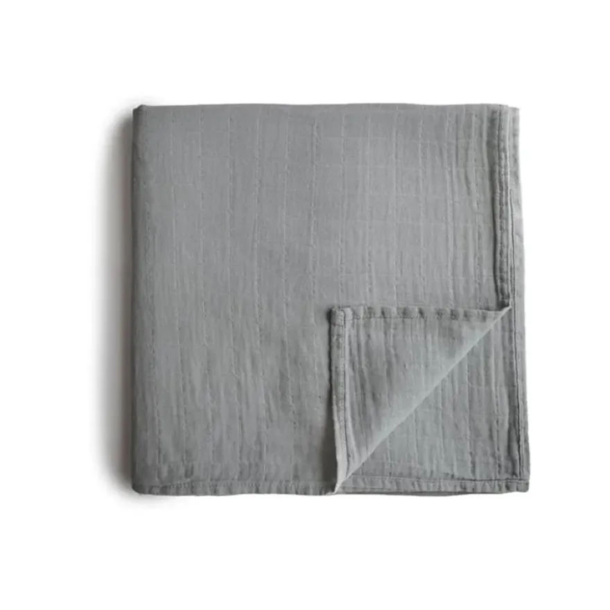 Mushie Swaddle Belgian Grey
