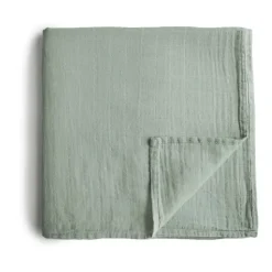 Mushie Swaddle Sage