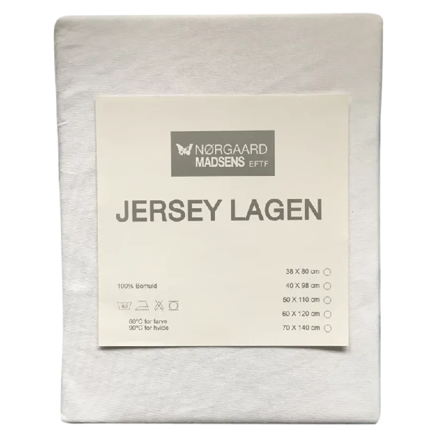NM Jersey lagen str. 60x120 cm. Hvid